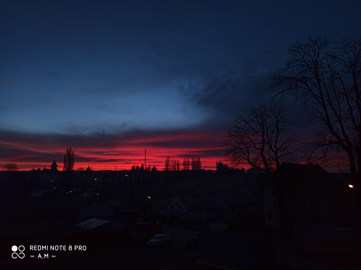 Amurg peste Fălticeni.